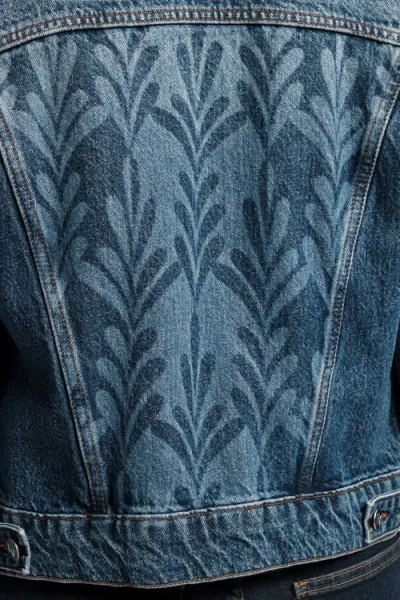 Frances Valentine Taylor Jean Jacket In Blue
