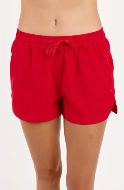Calypsa Women's 4" Board Shorts In Red