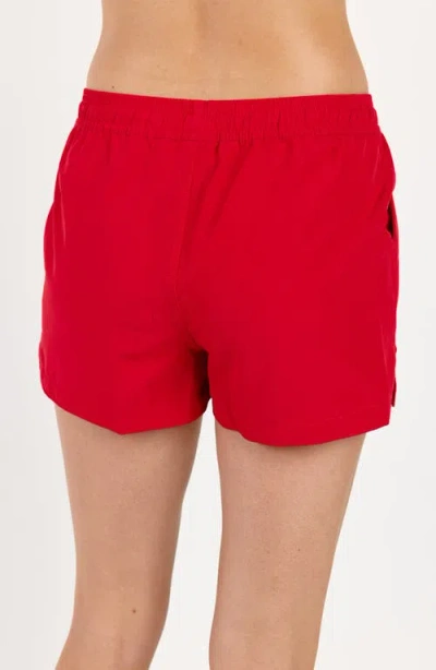 Calypsa Women's 4" Board Shorts In Red