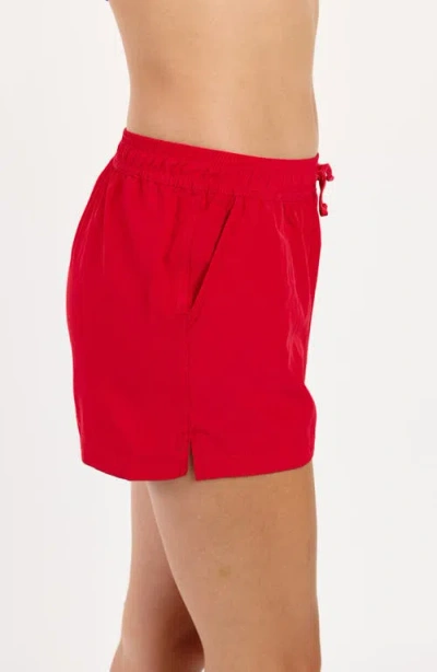 Calypsa Women's 4" Board Shorts In Red
