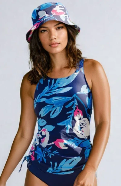 Calypsa Maya Tankini Swim Top With Removable Cups In Multi