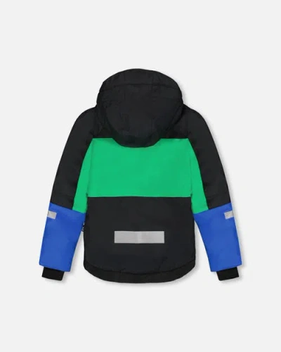 Deux Par Deux Boy Two-piece Teknik Snowsuit In Green