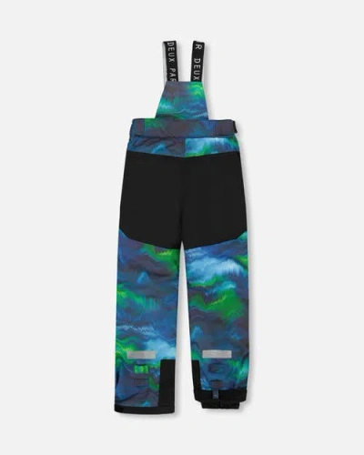 Deux Par Deux Boy Two-piece Teknik Snowsuit In Green