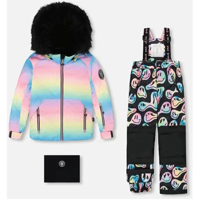 Deux Par Deux Two-piece Play Snowsuit In Multi