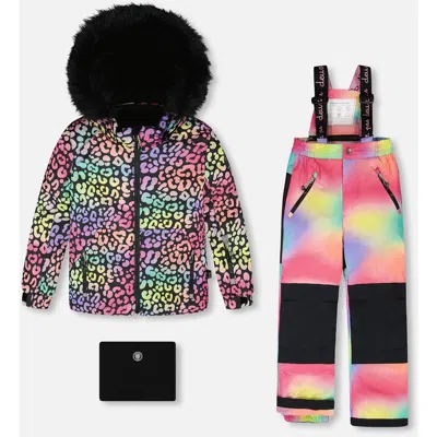 Deux Par Deux Two-piece Play Snowsuit In Multi