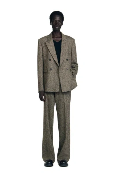 Sandro Tweed Suit Classic Fit Jacket In Gray