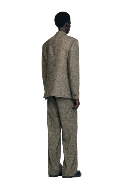 Sandro Tweed Suit Classic Fit Jacket In Gray