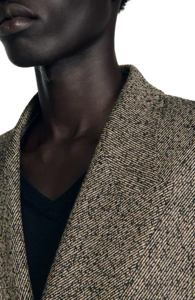 Sandro Tweed Suit Classic Fit Jacket In Gray