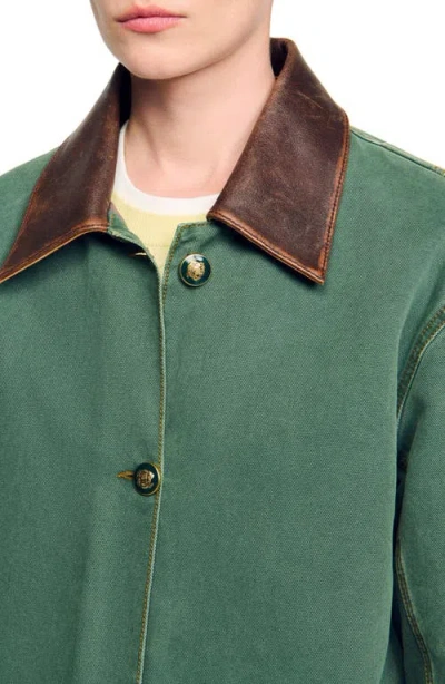 Sandro Workwear Jacket In Green
