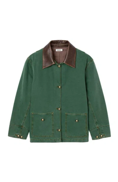Sandro Workwear Jacket In Green