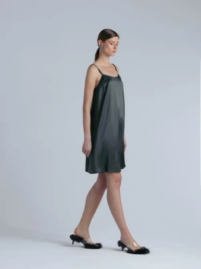Alas Aphrodite Silk Midi Dress In Black