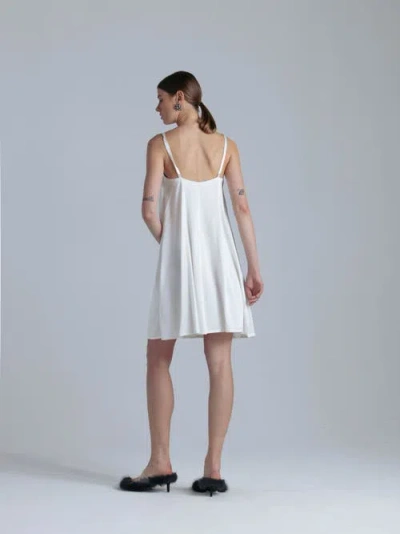 Alas Aphrodite Silk Midi Dress In White