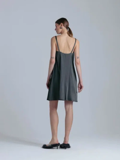 Alas Aphrodite Silk Midi Dress In Black