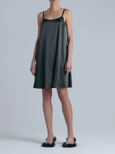 Alas Aphrodite Silk Midi Dress In Black