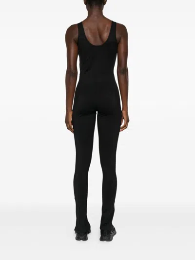 Adidas By Stella Mccartney Split-leg Training Jumpsuit In Black