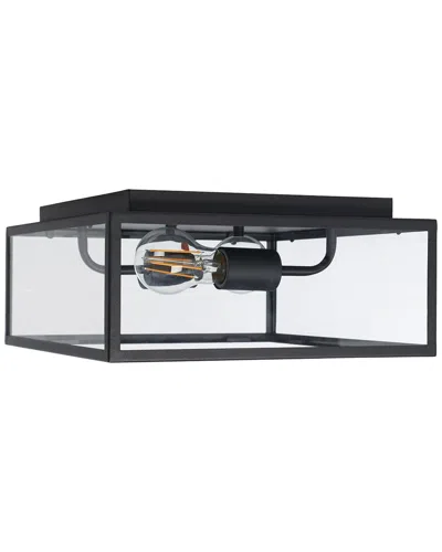 Safavieh Rinnah 12in Outdoor Flush Mount In Black