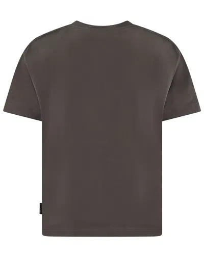 Palm Angels Snake Box Logo Regular Fit T-shirt In Gray