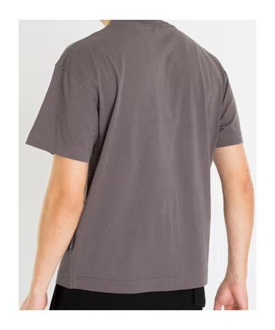 Palm Angels Snake Box Logo Regular Fit T-shirt In Gray