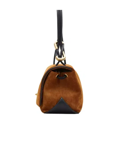 Marc Jacobs Large Dual Suede Shoulder Bag In Brown