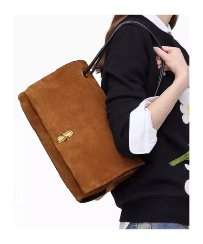 Marc Jacobs Large Dual Suede Shoulder Bag In Brown