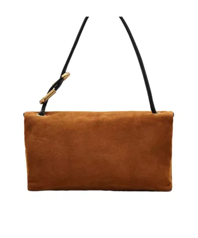 Marc Jacobs Large Dual Suede Shoulder Bag In Brown