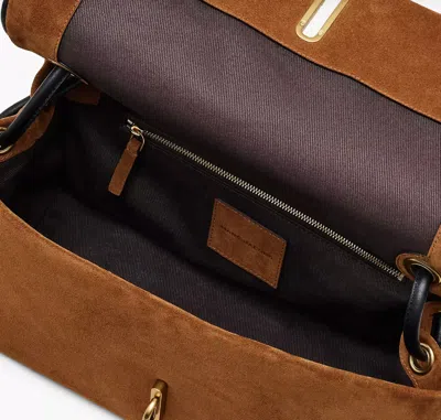 Marc Jacobs Large Dual Suede Shoulder Bag In Brown