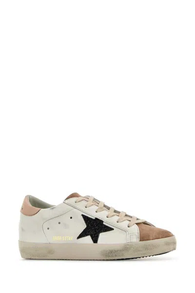 Golden Goose Deluxe Brand Women Multicolor Leather And Suede Super Star Sneakers In White