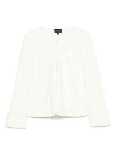 Emporio Armani Cotton Blazer Jacket In White
