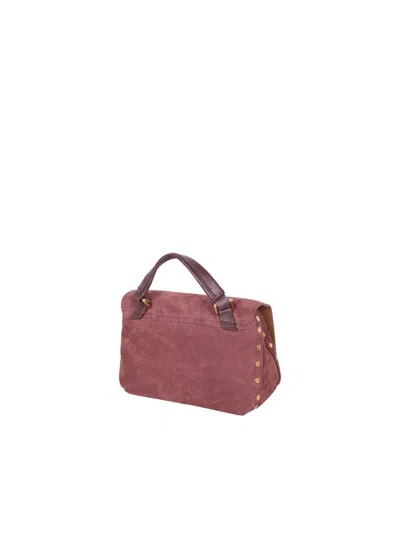 Zanellato Postina Jones Medium Suede Leather Handbag In Burgundy