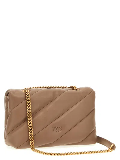 Pinko Love Puff Bag In Beige In Nude