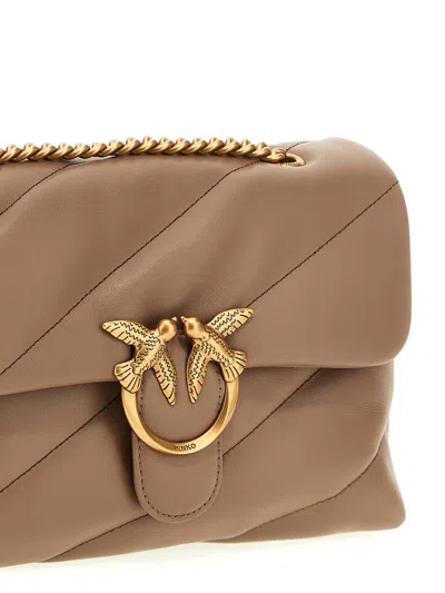 Pinko Love Puff Bag In Beige In Nude