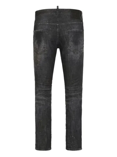 Dsquared2 Dsquared Black Stretch Denim Skater Jeans In Black