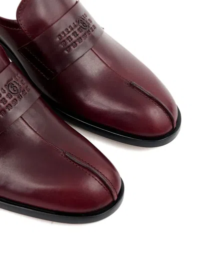 Mm6 Maison Margiela Loafer-style Mules In Red