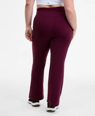 Id Ideology Plus Size High Rise Flared Leggings, Created For Macy's