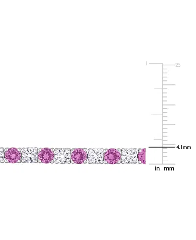 Macy's Lab Created Gemstone Flex Bracelet In Sterling Silver In Multi