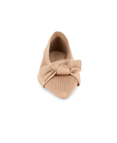 Tahari Women's Montserrat Knit Slip-on Flats In Nude