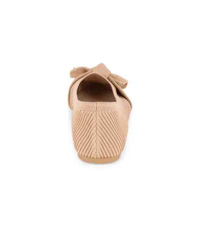 Tahari Women's Montserrat Knit Slip-on Flats In Nude