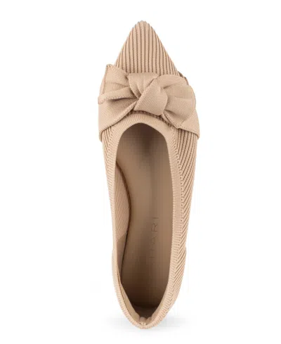 Tahari Women's Montserrat Knit Slip-on Flats In Nude