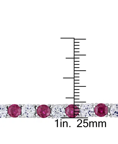 Macy's Lab Created Gemstone Flex Bracelet In Sterling Silver In Multi