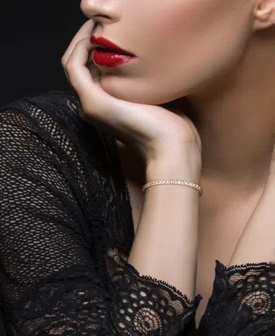 Macy's Lab Grown White Sapphire Tennis Bracelet ( 4-1/4 Ct. T.w.) In Sterling Silver (also Available In 18k In Gold