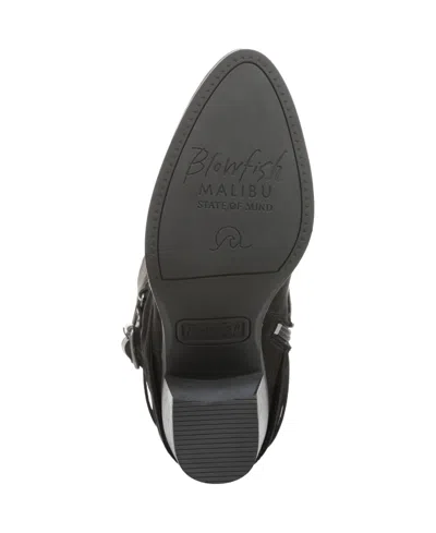 Blowfish Malibu Women's Carey Zip Block Heel Tall Boots In Black