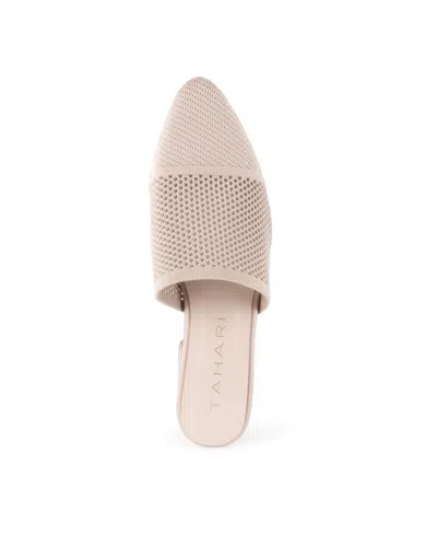 Tahari Women's Santorini Knit Slip-on Mules In Neutral