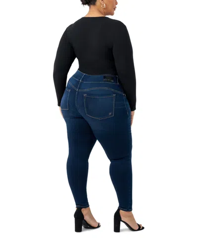 Seven7 Plus Size High Rise Curvy Legging Jeans In Blue