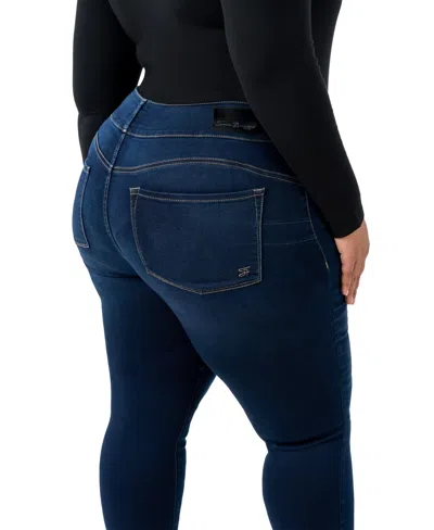 Seven7 Plus Size High Rise Curvy Legging Jeans In Blue