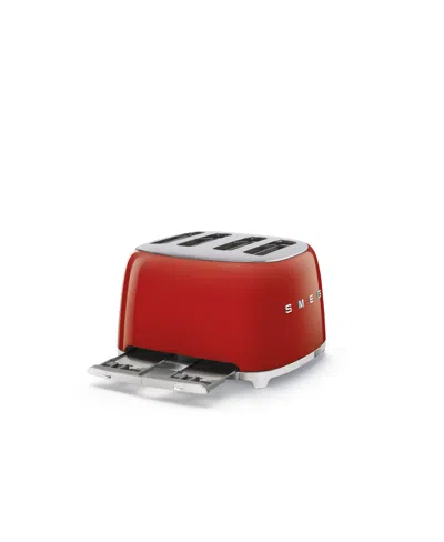 Smeg 4x4 Slice Toaster In Red