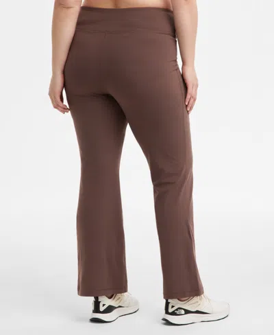 Id Ideology Plus Size High Rise Flared Leggings, Created For Macy's In Brown