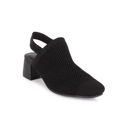 Tahari Women's Acropolis Knit Slip-on Mules In Black