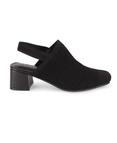 Tahari Women's Acropolis Knit Slip-on Mules In Black