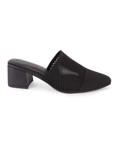 Tahari Women's Santorini Knit Slip-on Mules In Black