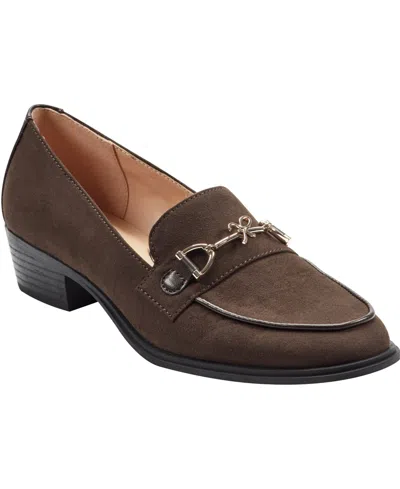 Bandolino Women's Rummie Bit Block Heel Loafers In Brown